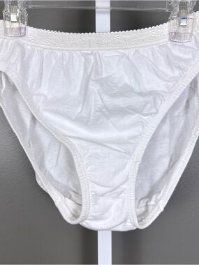 Vintage Wundies Panties Women's Size 7 Large 100% Cotton Body Hi Cut Bikini